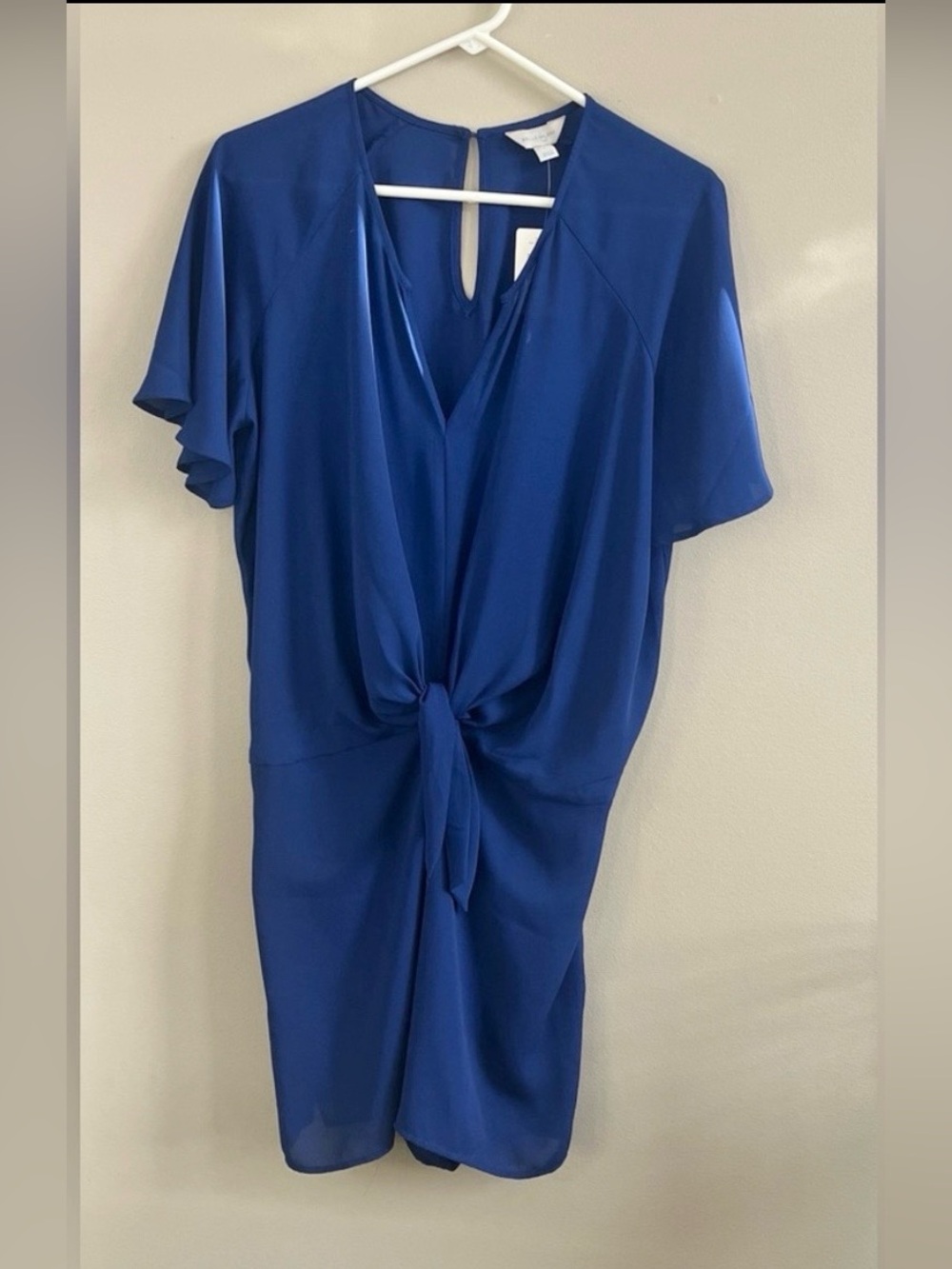 Belle and Sky royal blue v neck shorts romper size large new